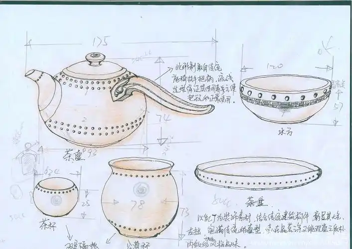 柴烧陶瓷茶具概念设计