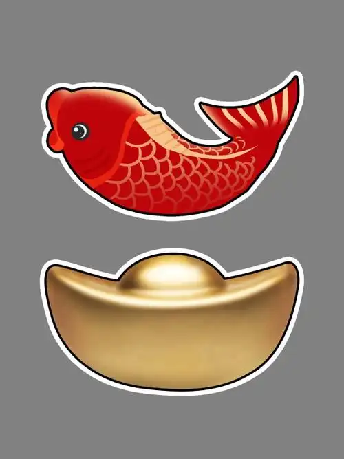 锦鲤元宝创意手持kt板