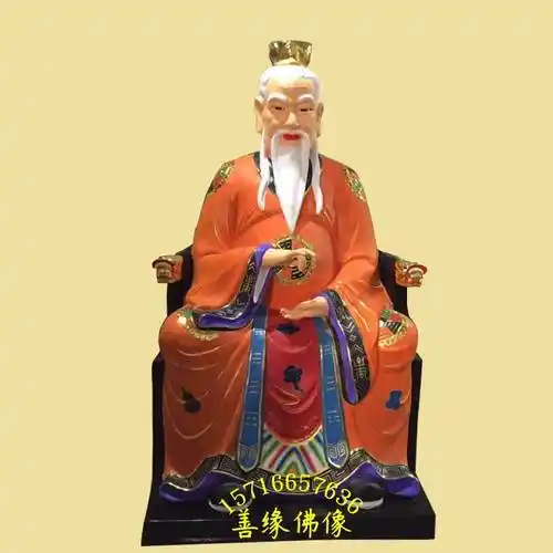 茅山法主神像塑像图片 茅山祖师神像 茅山派创教祖师 三茅真君神像