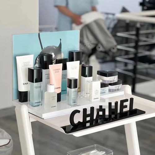 益鹤欧化妆品直播间展示架亚克力展示架化妆品展台桌面样品陈列架护肤