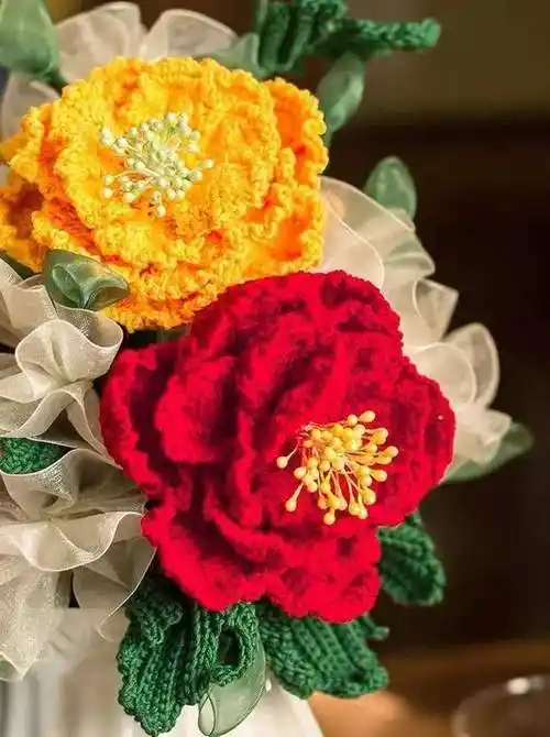 diy绒线花丨永不凋谢的冬奥之花,来自手工的中国式浪漫~ - 知乎