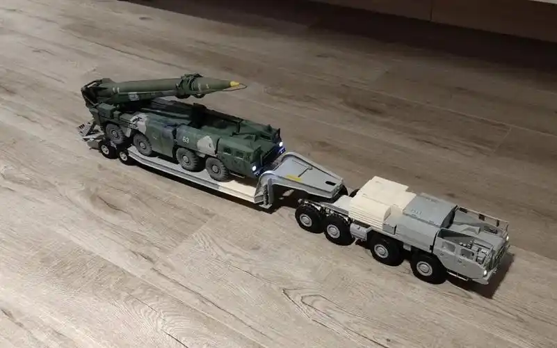 maz 7410 拖车 静改动 1/35 号手 板件