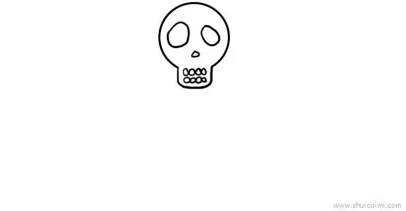 骷髅儿童画怎么画 骷髅简笔画图片大全