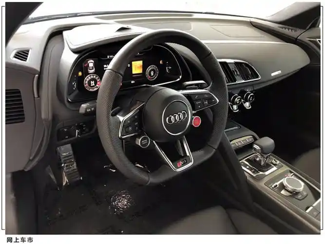 奥迪r8双门跑车实拍搭52l运动套件v10引擎绝唱