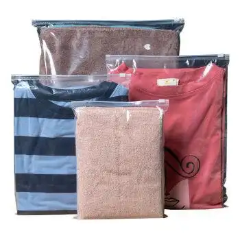 创森小米生态家居定制透明磨砂服装拉链袋装衣服包装袋pe自封袋内衣裤