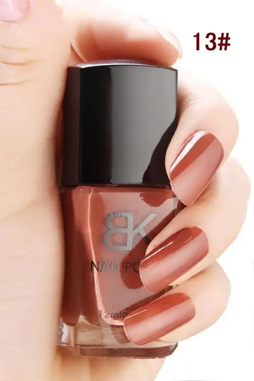 bk指甲油正品 纯色裸色 带钢珠防沉 美甲店专用盒装高档指甲油