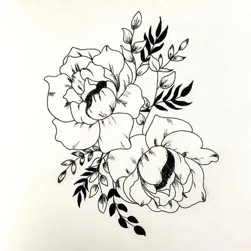 黑白插画装饰画手绘day28