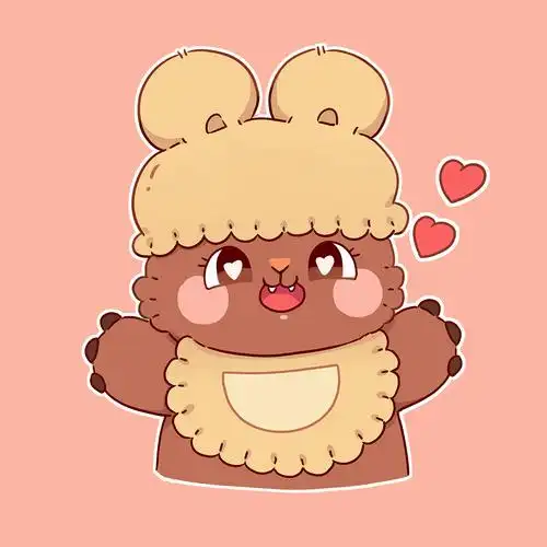 简笔手绘卡通可爱小棕熊头像图片