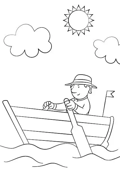 划船,图片,简笔画-学笔画