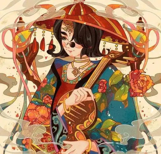 马克笔手绘丨酷酷的国风女孩潮流向配色和故事性画面超棒啊