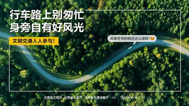 春节文明出行公益海报横版