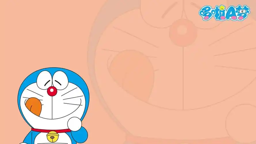 精选可爱的多啦a梦卖萌伸出舌头的叮当猫素材高清桌面壁纸下载_卡通