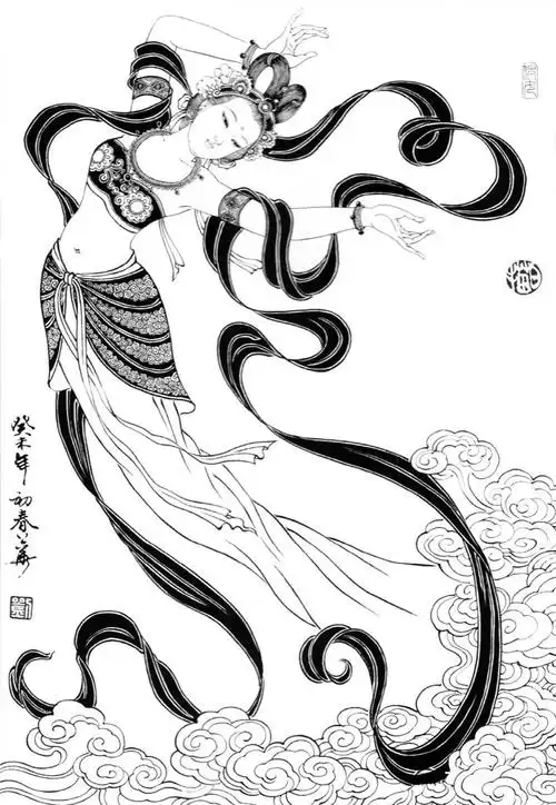 刘公华 白描仕女图 欣赏(四)