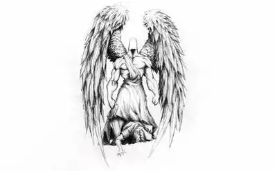 52张高清堕落天使纹身手稿图片