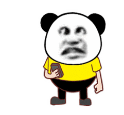 生气摔手机 超大霸屏熊猫头 - 斗图表情包 - 爱逗图