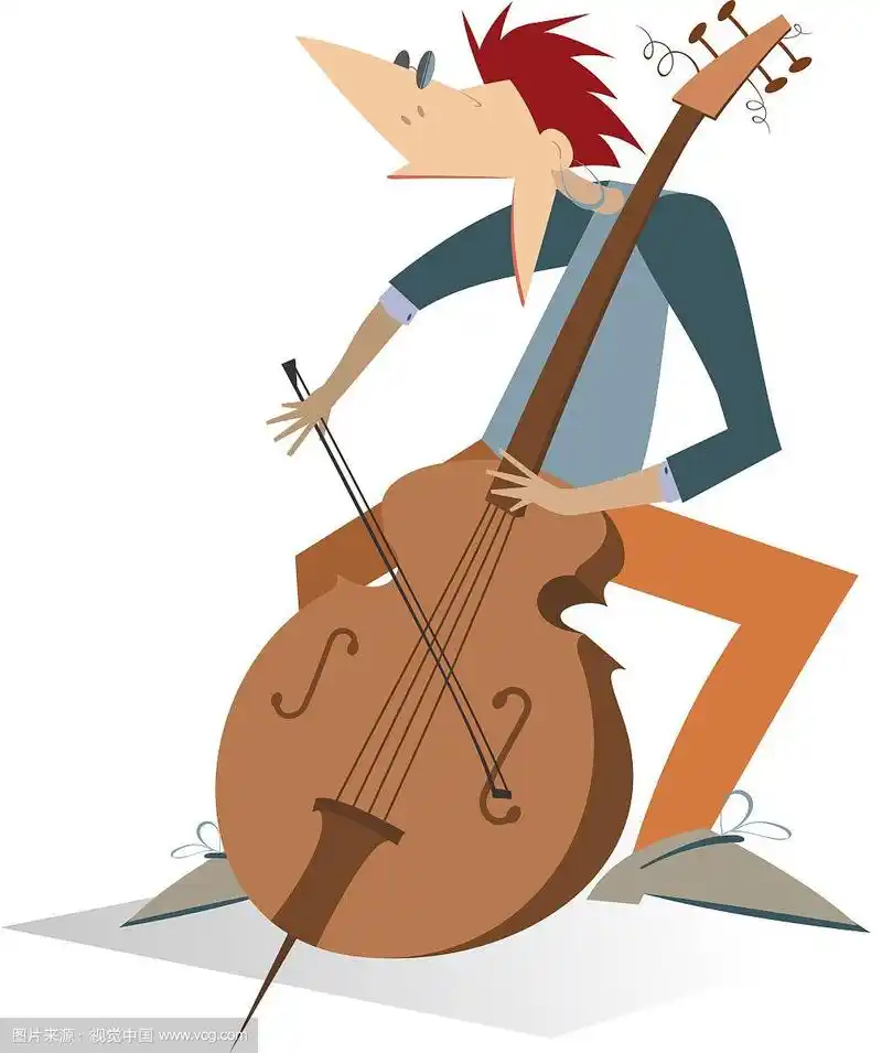 微笑的大提琴手孤立在白色