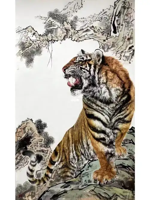 画虎名家冯四海老师作品欣赏