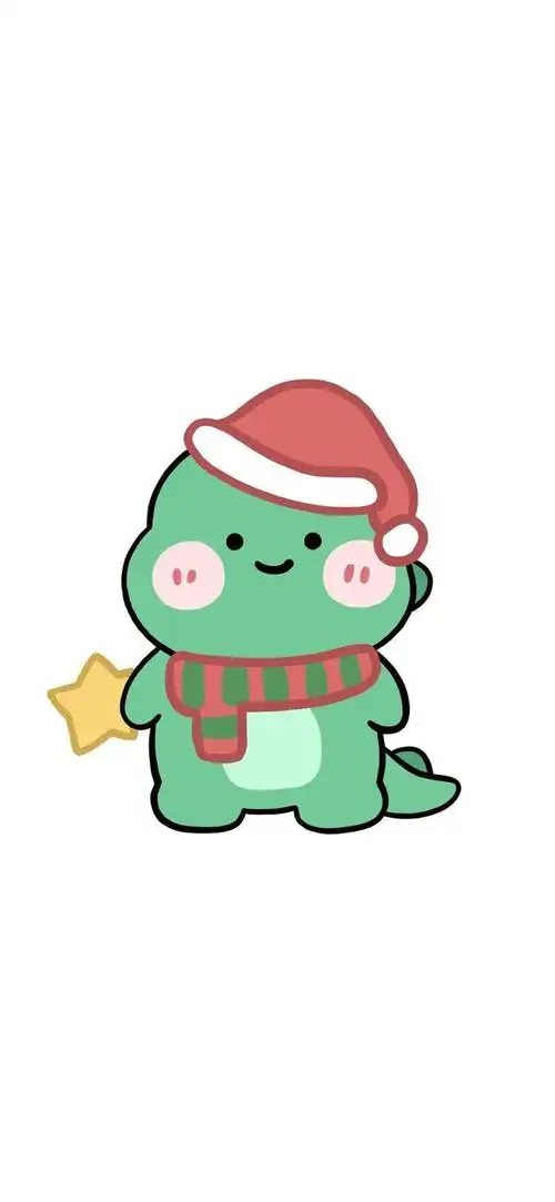 手机壁纸可爱的憨憨小恐龙