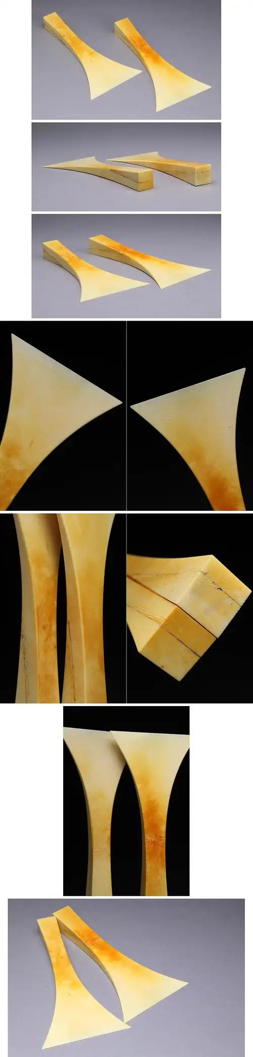 ap376 象牙三味线拨象牙拨象牙バチ三弦拨二点☆三味线道具