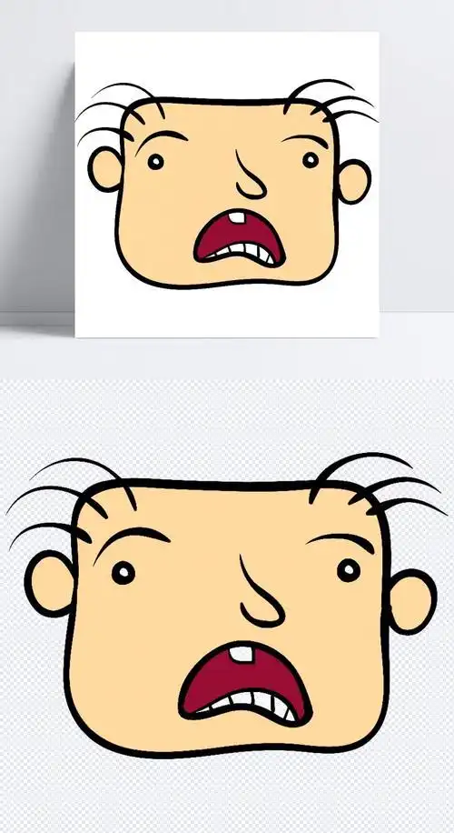 焦急的简笔画表情卡通