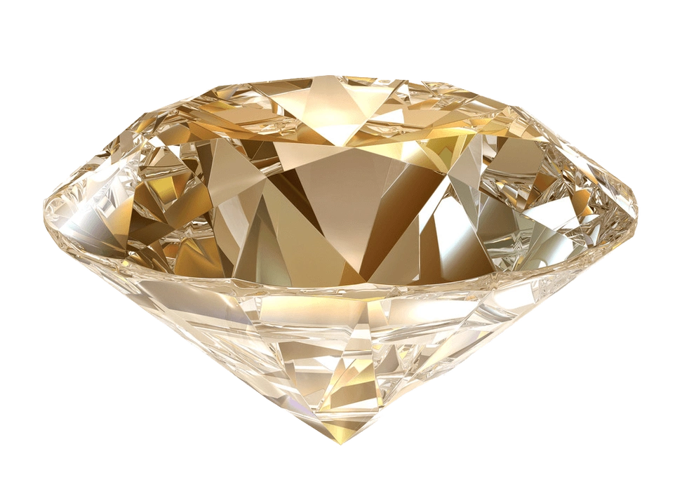 大颗的金色钻石图片