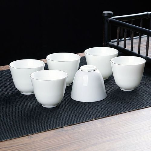 白瓷功夫茶具套装家用中式泡茶杯办公室会客羊脂玉