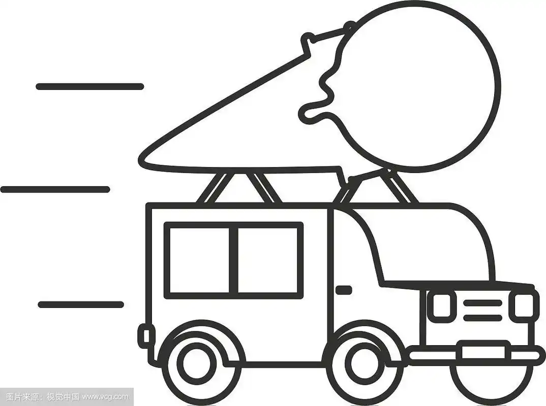 冰淇淋车孤立图标