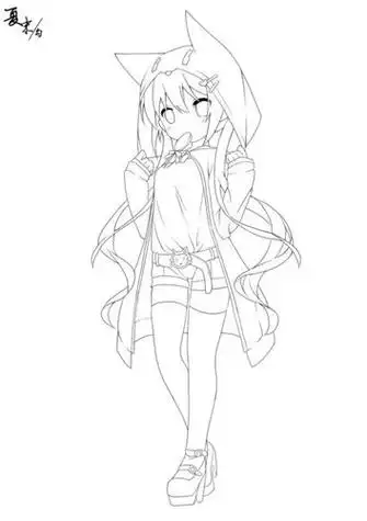 女生漫画人物图片大全大图猫咪画画图片简单画法