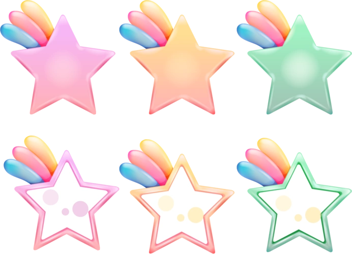 粉嫩小星星标签纸图片