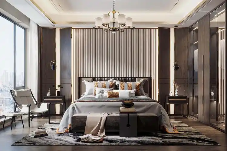 新中式卧室效果图_东晋全案设计-站酷zcool
