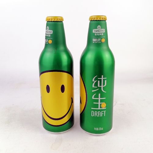 一箱青岛直发青岛啤酒笑脸纯生铝瓶355mlx24整箱送一啤酒