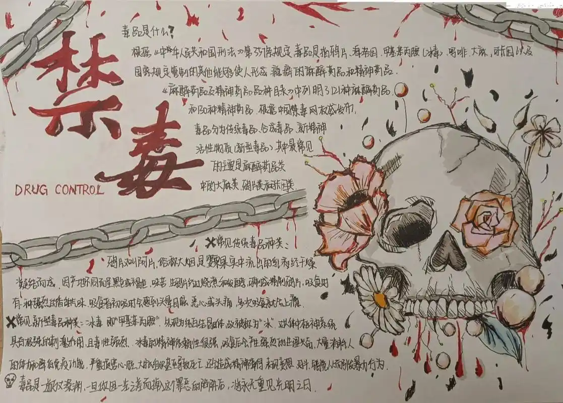 92禁毒手抄报92 忘发了  不可盗图  可以参考的禁毒手抄报初中生