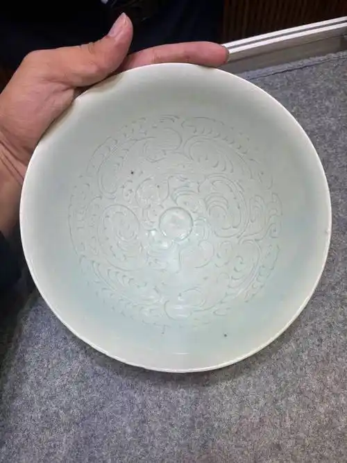 瓷言武语南宋湖田窑影青釉婴戏娃娃碗