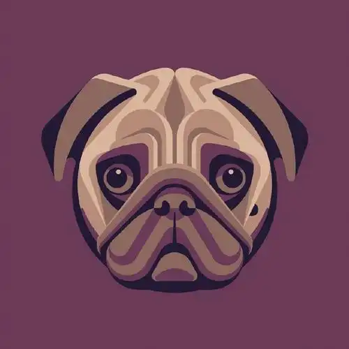 dkng可爱狗狗肖像插画设计