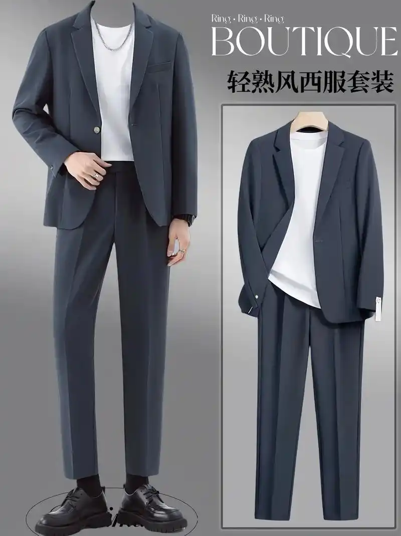 韩版四季轻熟风休闲西服 帅宝们,这款休闲西服既能满足日常生活休闲穿