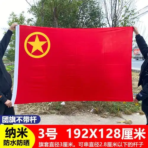 3号4号标准团旗中国共青团团旗团员旗帜活动旗帜大号户外手持团旗