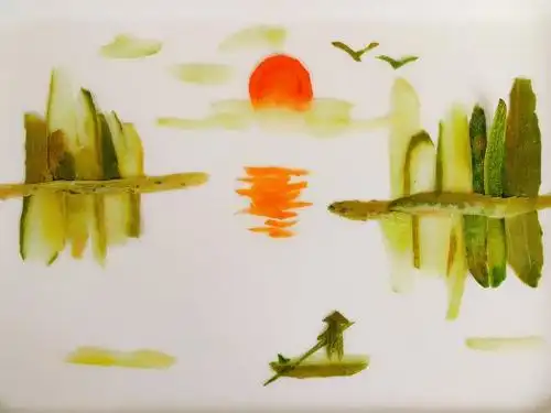 星羽1413做的黄瓜山水拼盘