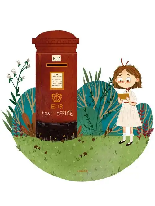 女孩寄信