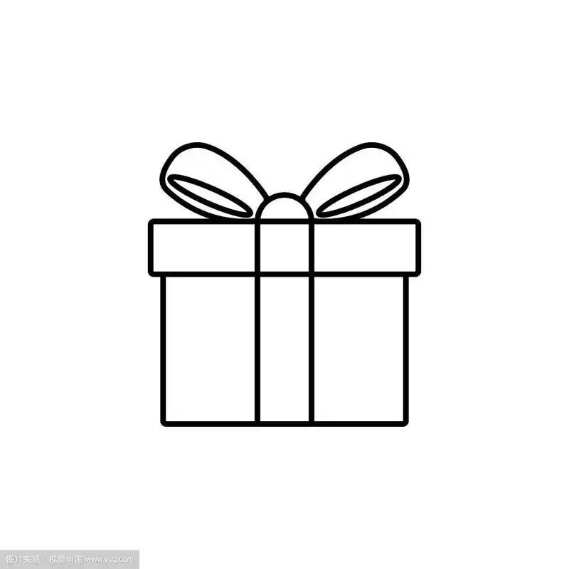 礼物图标孤立在白色背景