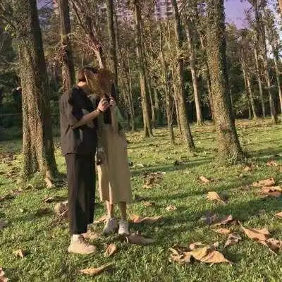 森系情侣头像一左一右情头清新森系一左一右