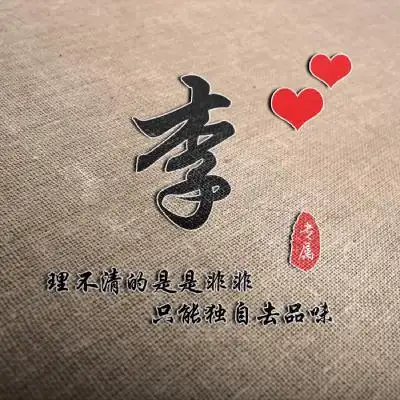 个性姓氏微信头像,理不清的是是非非,只能独自去品味