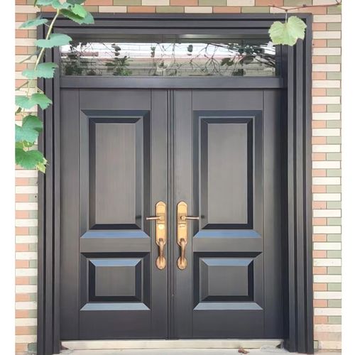 oeing锌合金别墅大门四开门中式乡村庭院双开门防盗门农村自建房进户