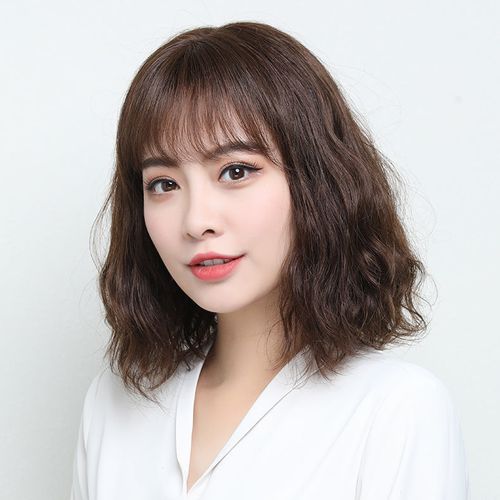 假发女中长发时尚个性玉米烫透气羊毛卷短发造型女士假发中发真发