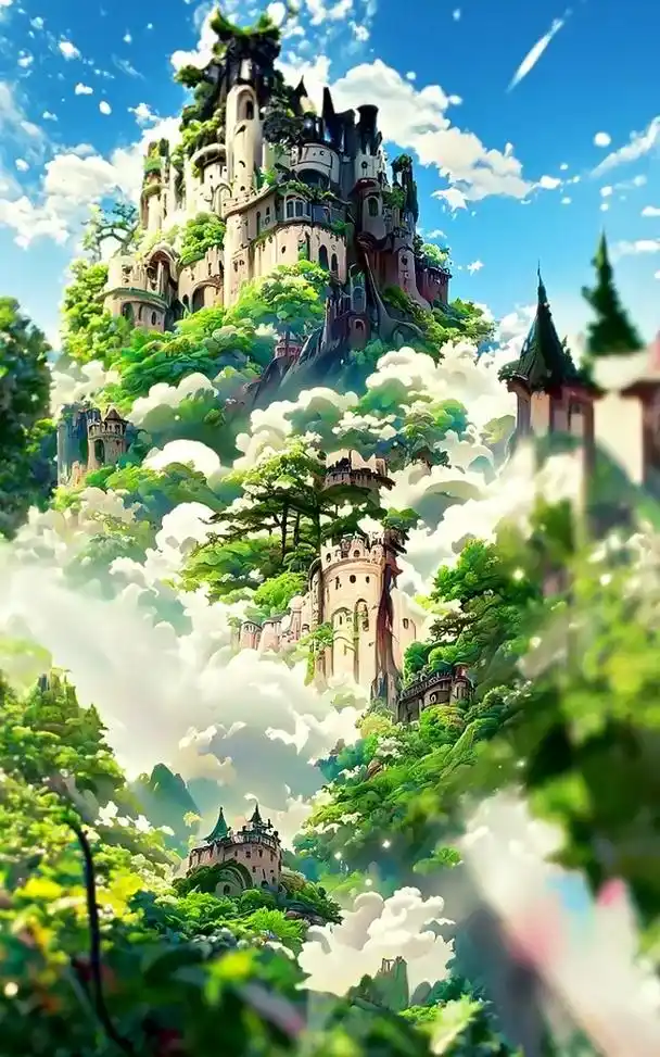 森林城堡,梦幻仙境,秀丽壮美!#图文热点来了 #高清壁纸 # - 抖音