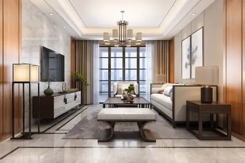 北京华龙苑北里新中式风格116平米装修效果图案例