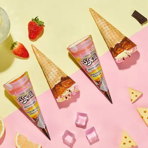 伊利 巧乐兹香草巧克力口味脆皮甜筒雪糕冰淇淋冰激凌冷饮 73g*6/盒