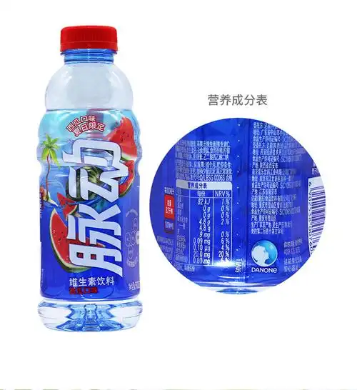 商品描述储存条件常温包装规格脉动水蜜桃味600ml*15瓶/箱,脉动青柠味