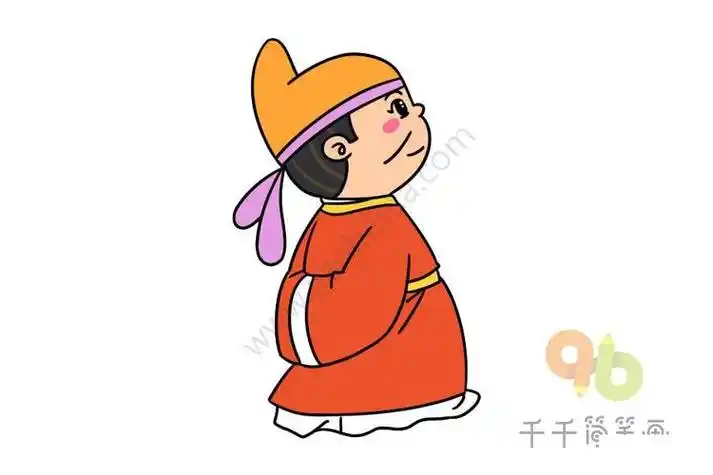 q版古代诗人孟浩然简笔画孟浩然简笔画教程儿童孟浩然简笔画一步一步