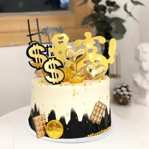 2021仿真生日蛋糕模型网红新款创意流行暴富发财仿真水果