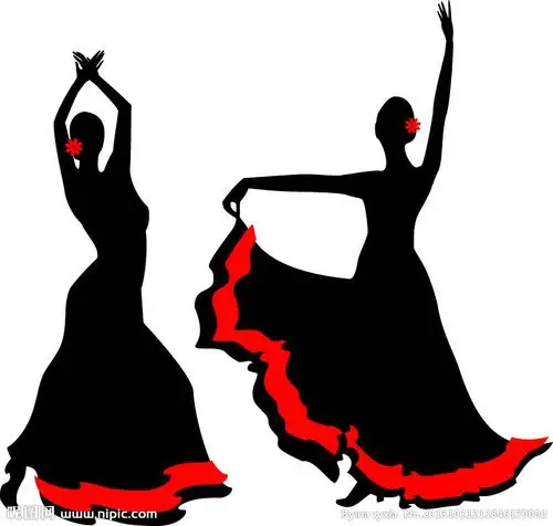 孔雀舞剪影矢量图__女性妇女_人物图库_矢量图库_昵图网nipic.com